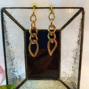 Faux Gold Statement Earrings